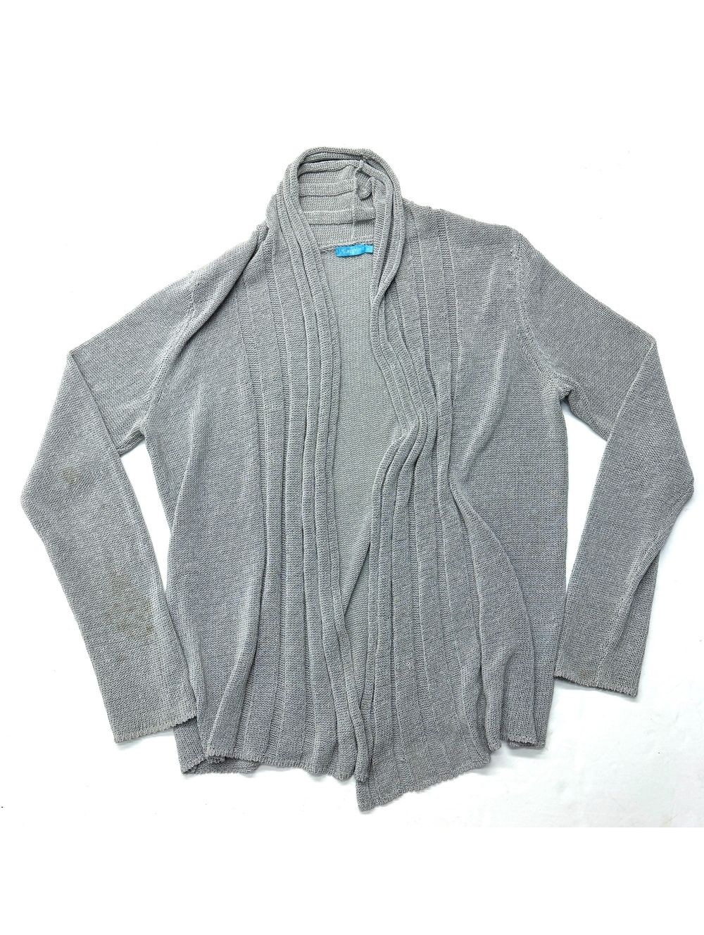 J. McLaughlin Women's Gray Open Front Knit Cardigan Sweater Size Medium